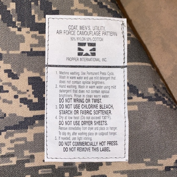 Propper ABU Mens Tactical Military Coat Tiger Digital Camo 48S XL - Picture 10 of 16